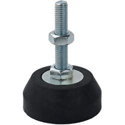 50mm X M10 Rubber Fixed Leveling Foot (LVR118) - Richmond Wheel & Castor Co