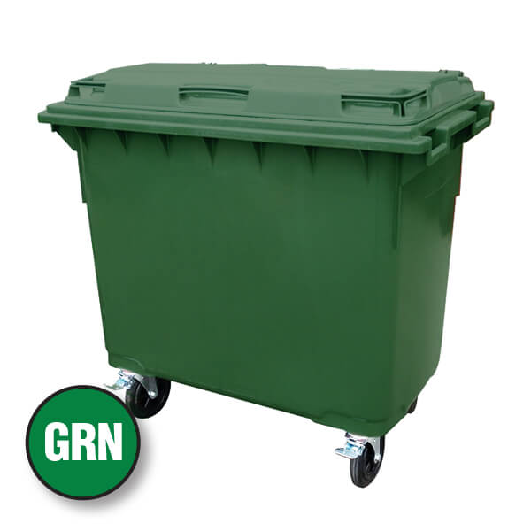 660L Capacity Green Wheelie Bin (WGR042) - Richmond Wheel & Castor Co