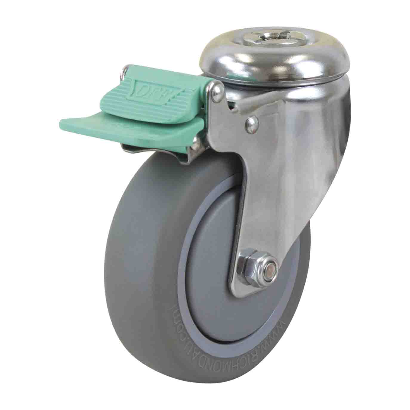 100mm Swivel Chrome Durolite Castor (S4480D) - Richmond Wheel & Castor Co