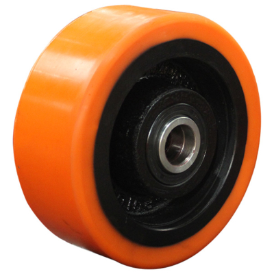 250mm Polyurethane Tyred Cast Iron Centred Wheel | 40mm Axle Diameter ...