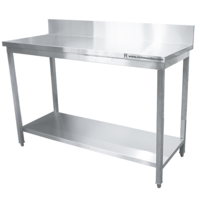 1800mm (L) x 600mm (W) x 900mm (H) Stainless Steel Bench with 150mm (H) Splashback (BEN006)