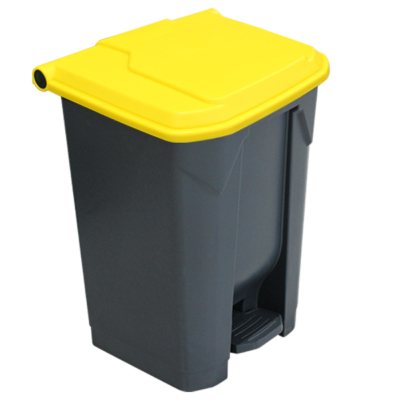 50l Pedal Bin - Yellow Lid (pbs050yel) - Richmond Rolling Solutions