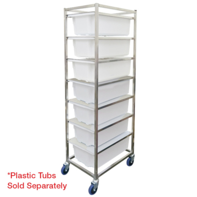 7 Bin Stainless Steel Mobile Ingredient Rack (ITR001)